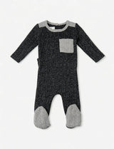Marled Knit Footie