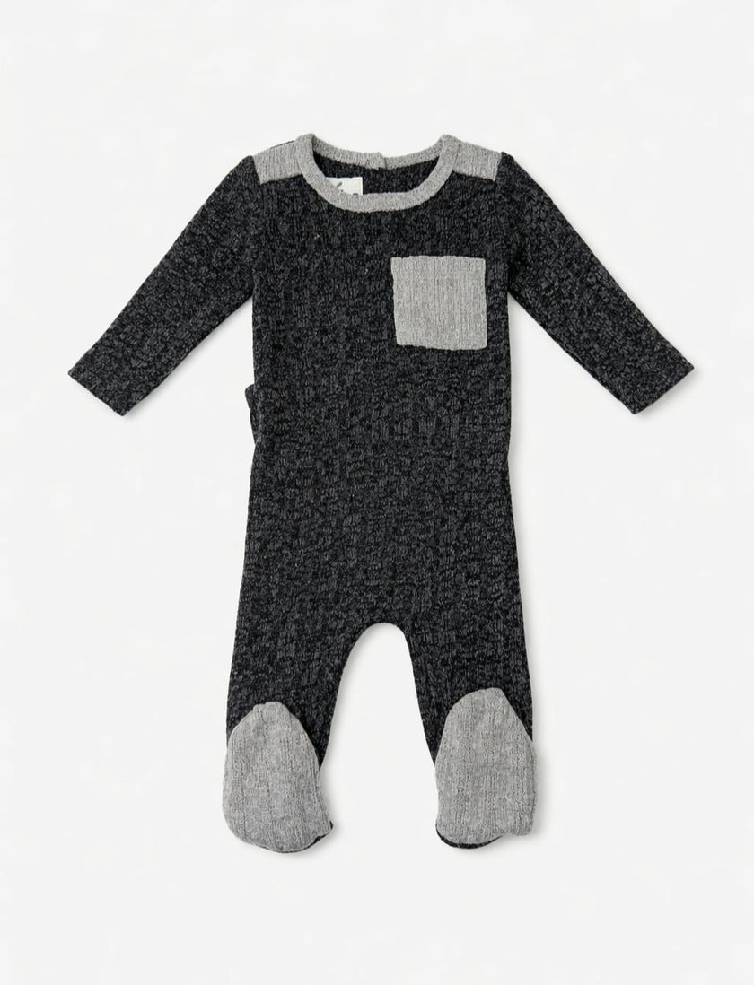 Marled Knit Footie