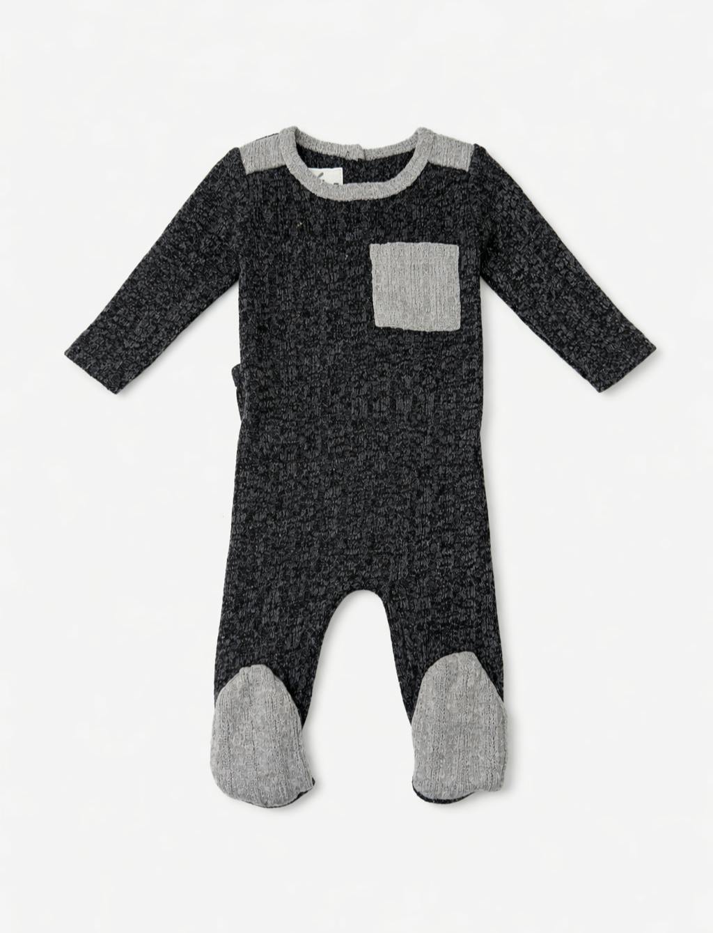 Marled Knit Footie
