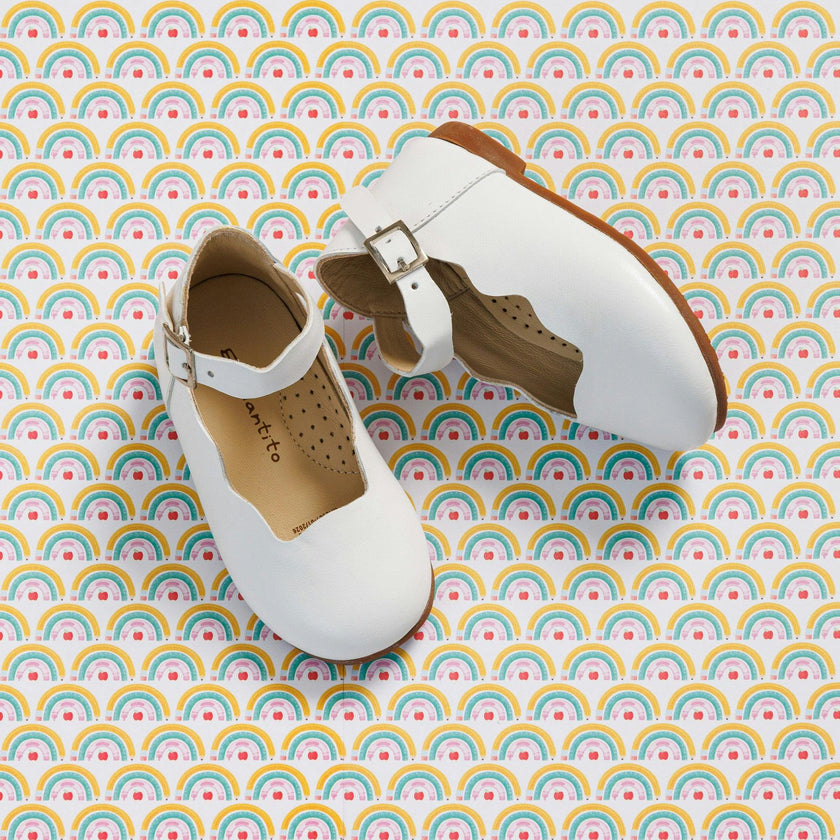 Toddler Ondina Ballet Flat | White Leather
