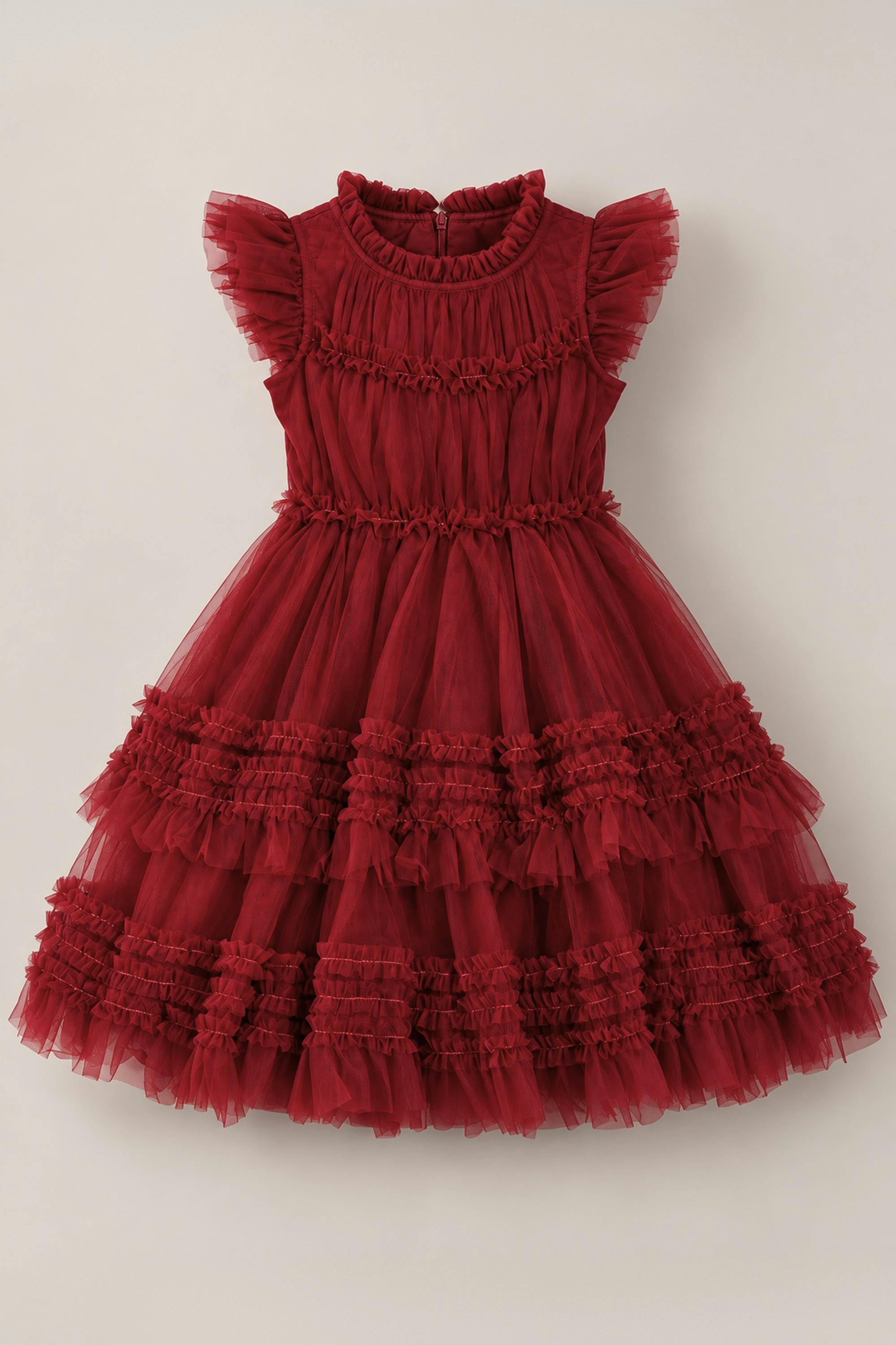 Mini Effie Dress in Garnet