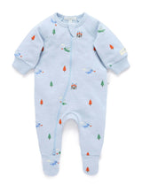Embroidered Fleece Growsuit Dragon Broderie