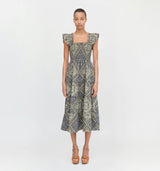 The Ellie Nap Dress - Olive Equestrian Scarf