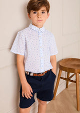 Noah Check Short Sleeve Shirt in Blue (2-10yrs)