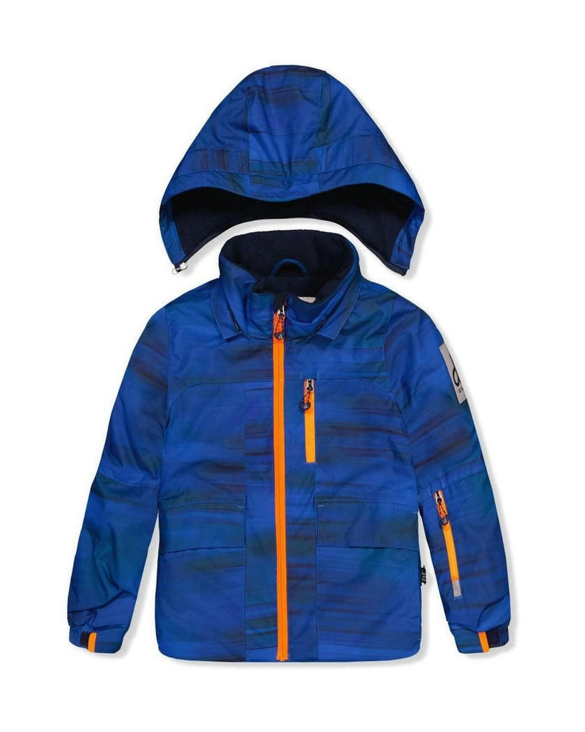 Two Piece Play Snowsuit Navy Blue and Orange with Orange Pants