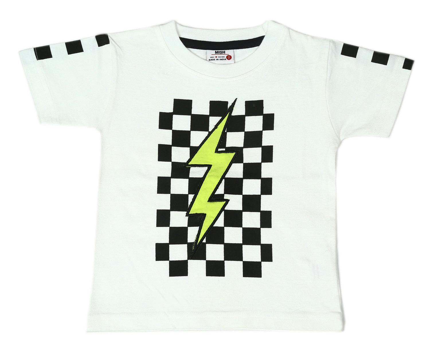 Kids Tee - Gradient Bolt Check
