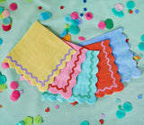 Packed Party Rainbow Ric Rac Assorted Lunch Napkins 20ct - Multicolor Ric Rac Detail 3-Ply Napkins in 5 Bold Color Combinations