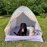 Indoor/Outdoor Camping Play Tent - Happy Daisy Stripes