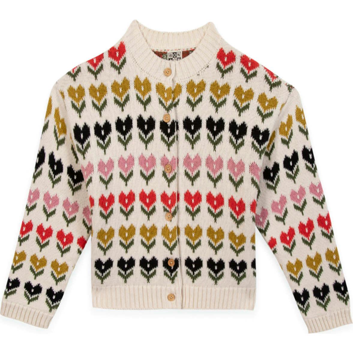 BONTON Malin Cardigan - Tulip Fields