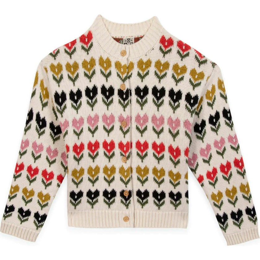 BONTON Malin Cardigan - Tulip Fields