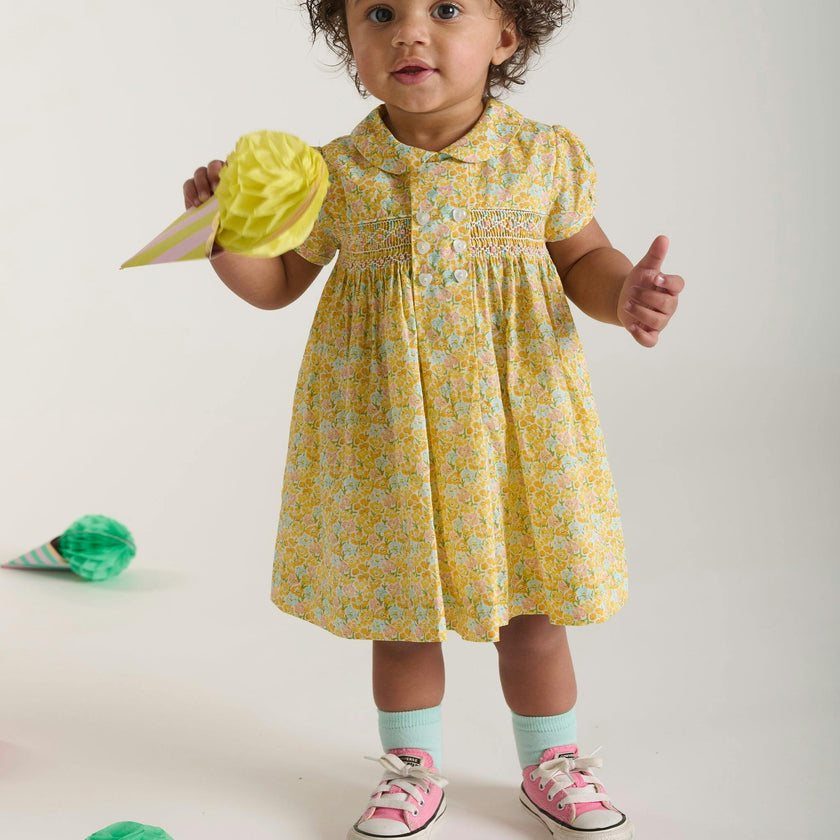 Hand-Smocked Baby Dress - Franca