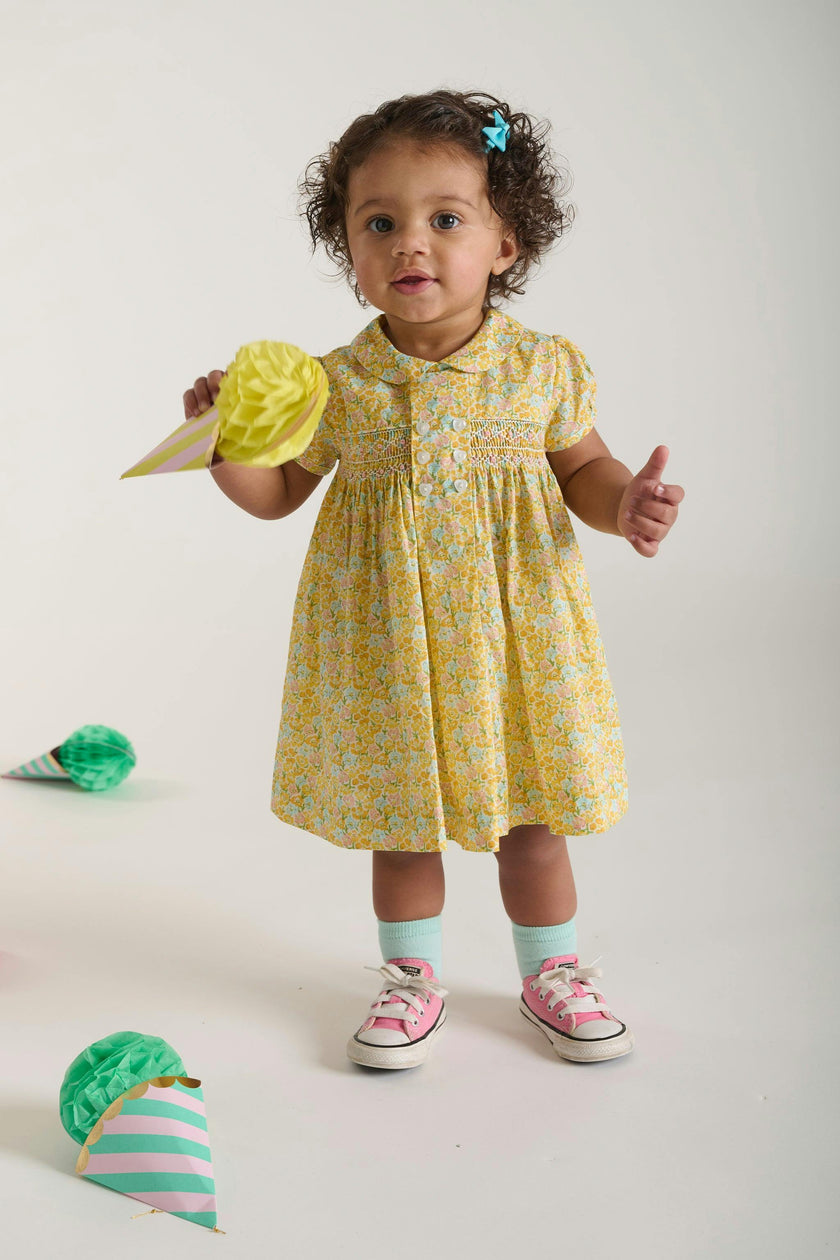 Hand-Smocked Baby Dress - Franca