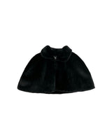 Black Faux Fur Cape
