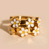 Daisy 3D Huggie Hoop Earrings