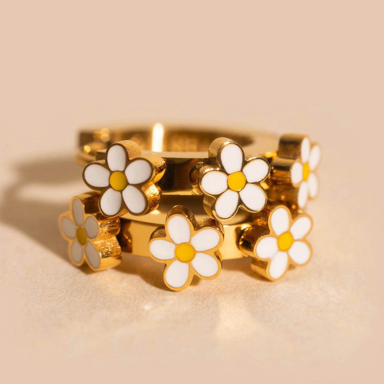 Daisy 3D Huggie Hoop Earrings