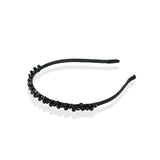 Black Beaded Edge Headband