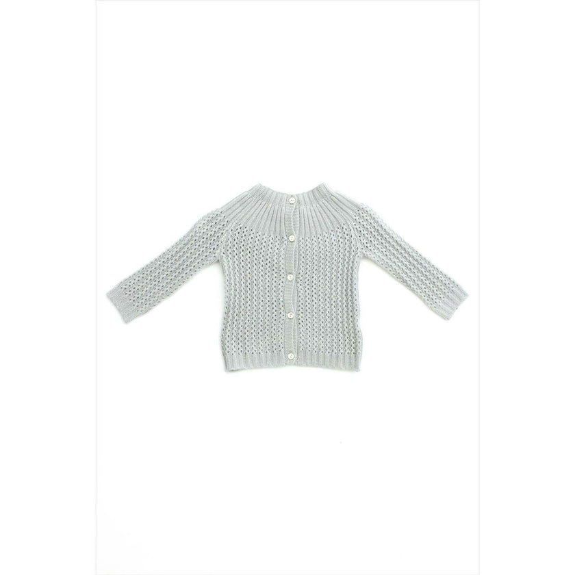 Cashmere Yoke Cardigan Dove Grey