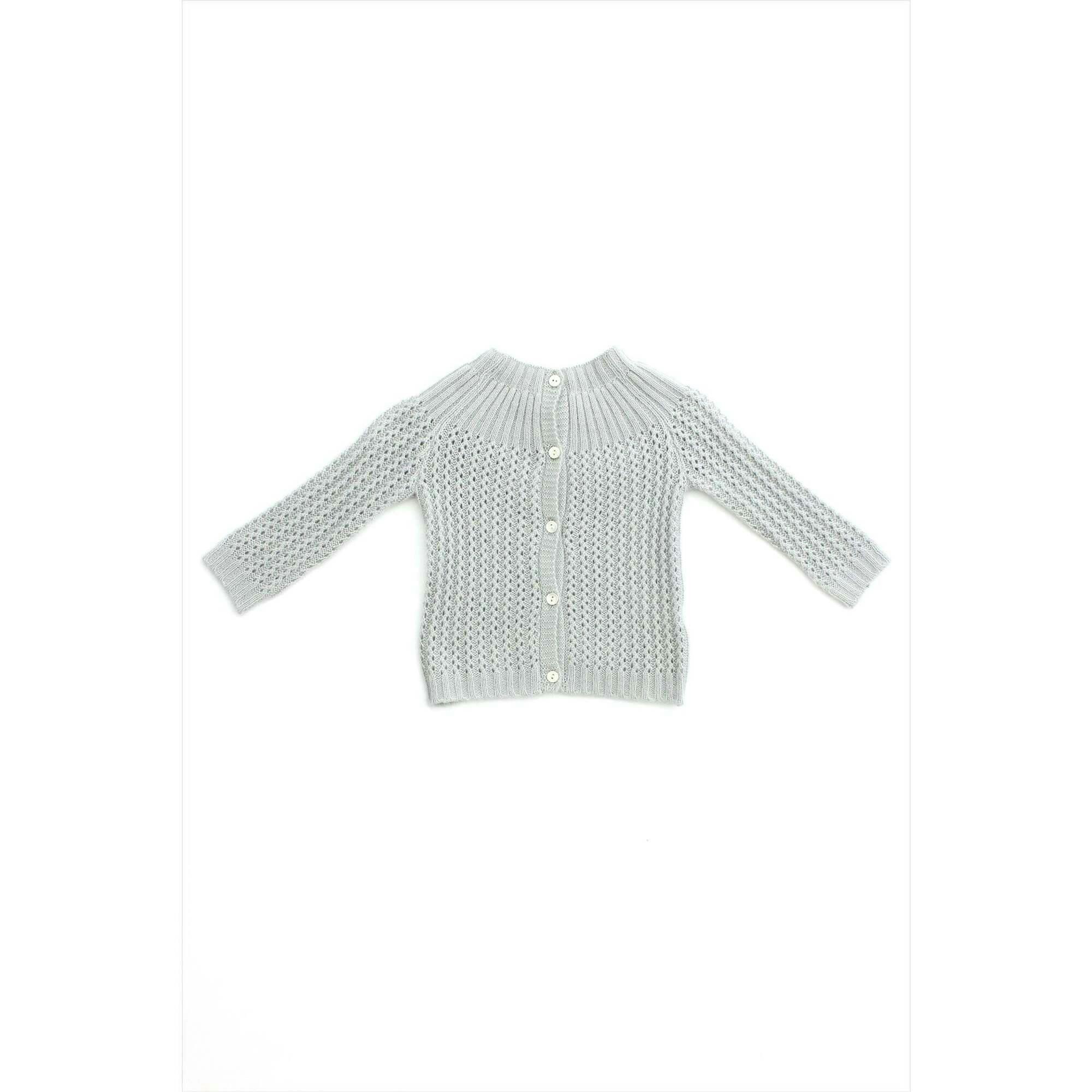 Cashmere Yoke Cardigan Dove Grey