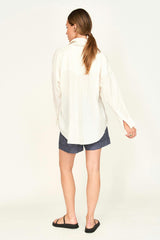 Kyoto Shirt in White Box Stitch