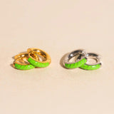 Neon Color Chunky Rounded Huggie Hoop Earrings