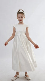 White Pearl-Trim Havenelle Dress