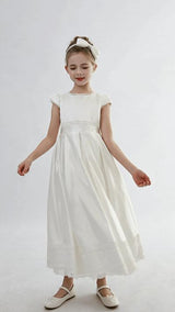 White Pearl-Trim Havenelle Dress
