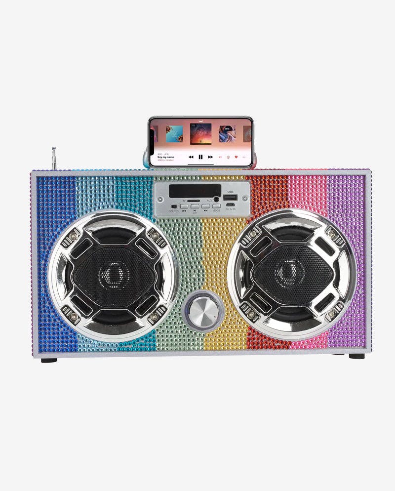 Rainbow Bling  Boombox