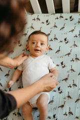 Goose Bamboo Crib Sheet