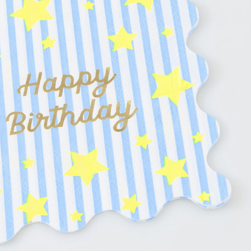 Bright Star Happy Birthday Small Napkins