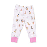 Bestie Dogs Pink - Short Sleeve Loungewear Set