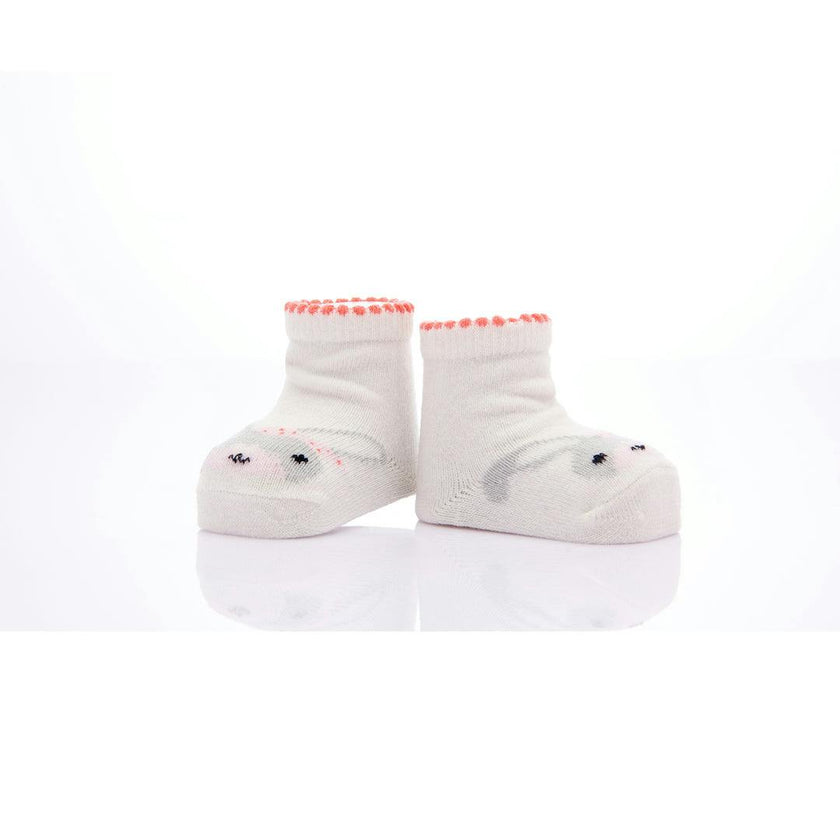 Orange 3pc Hello Bunny Socks Set