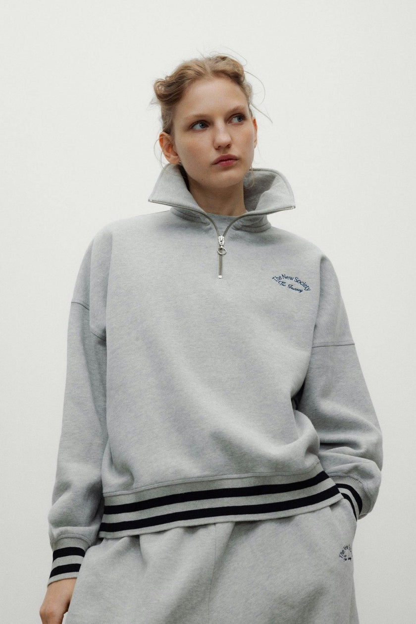 Mochi Woman Polo Light Grey Melange