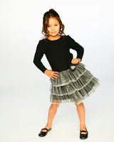 Glittering Mesh Skirt Party Dress