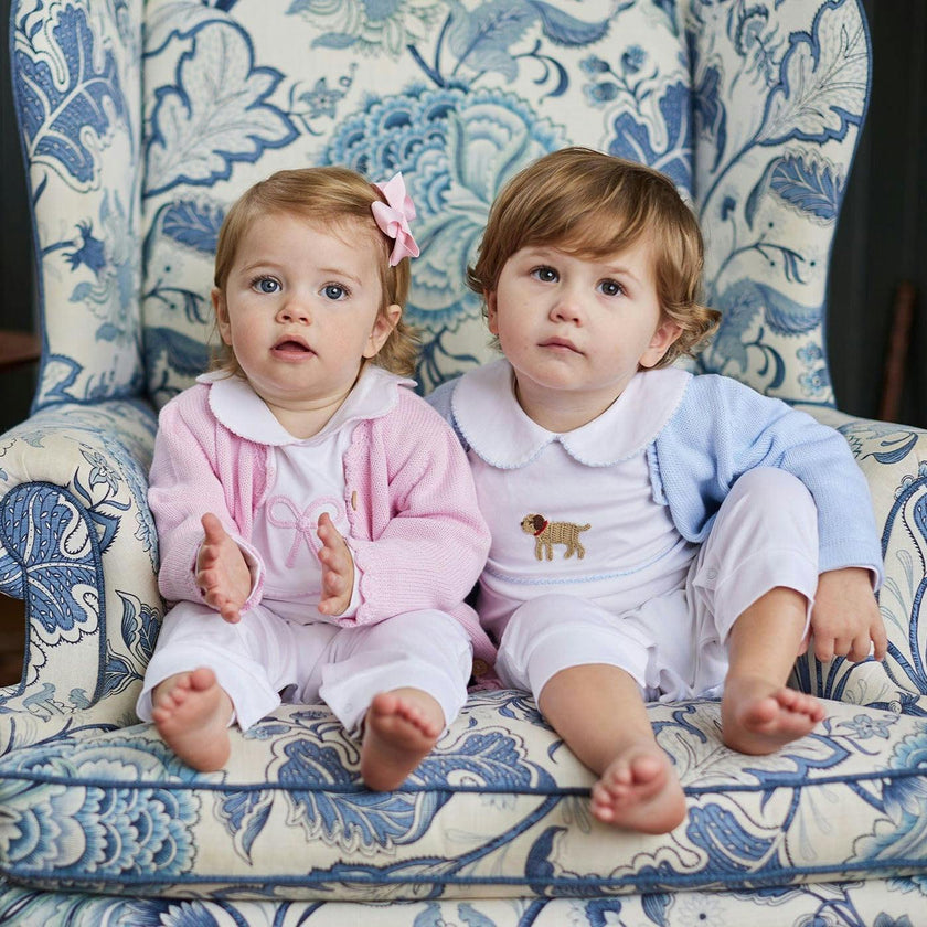 Crochet Cardigan - Pink Bow