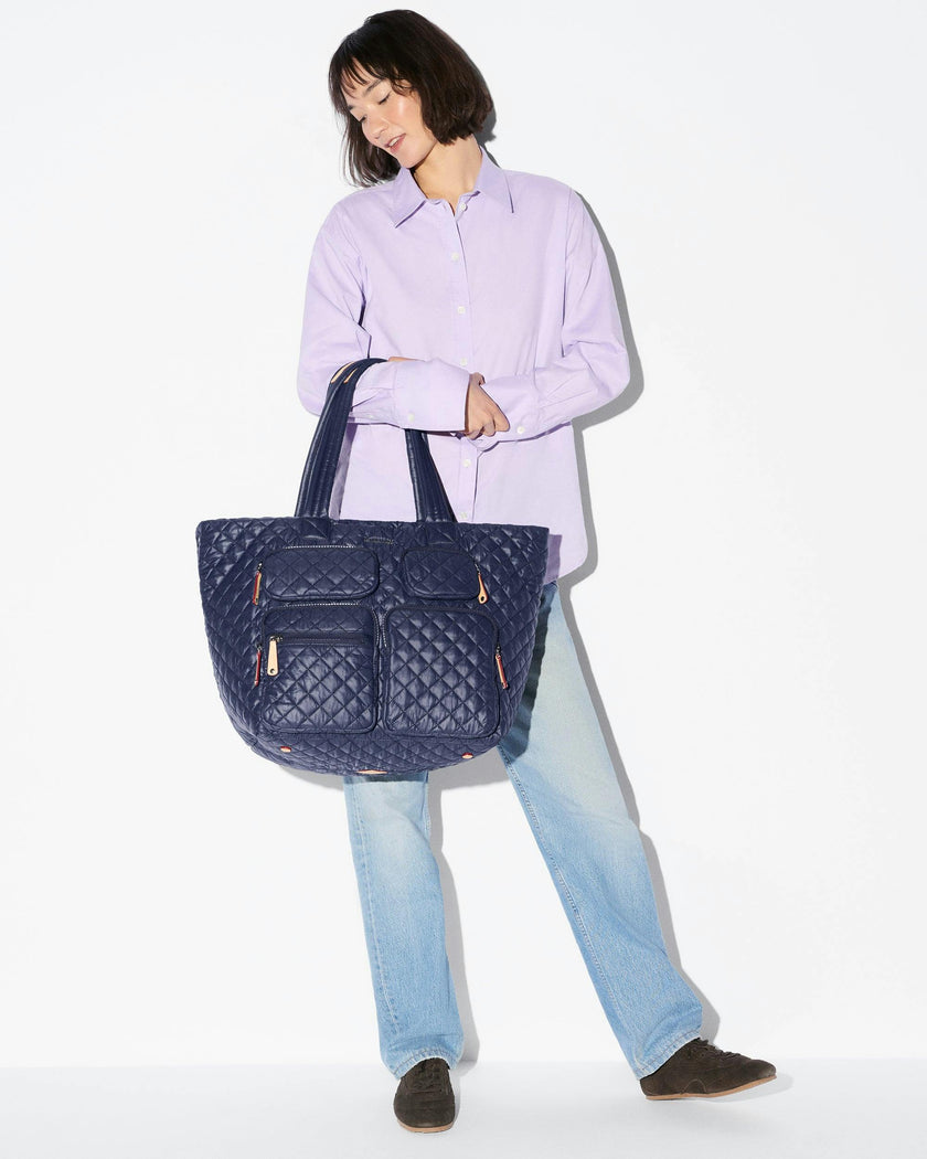 Navy Large Metro Travel Tote III