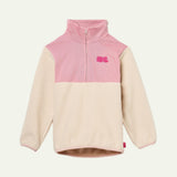 Recycled Cotton And Sherpa Pink Zipup