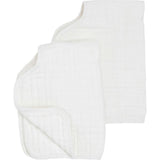 Cotton Muslin Burp Cloth 2 Pack - White