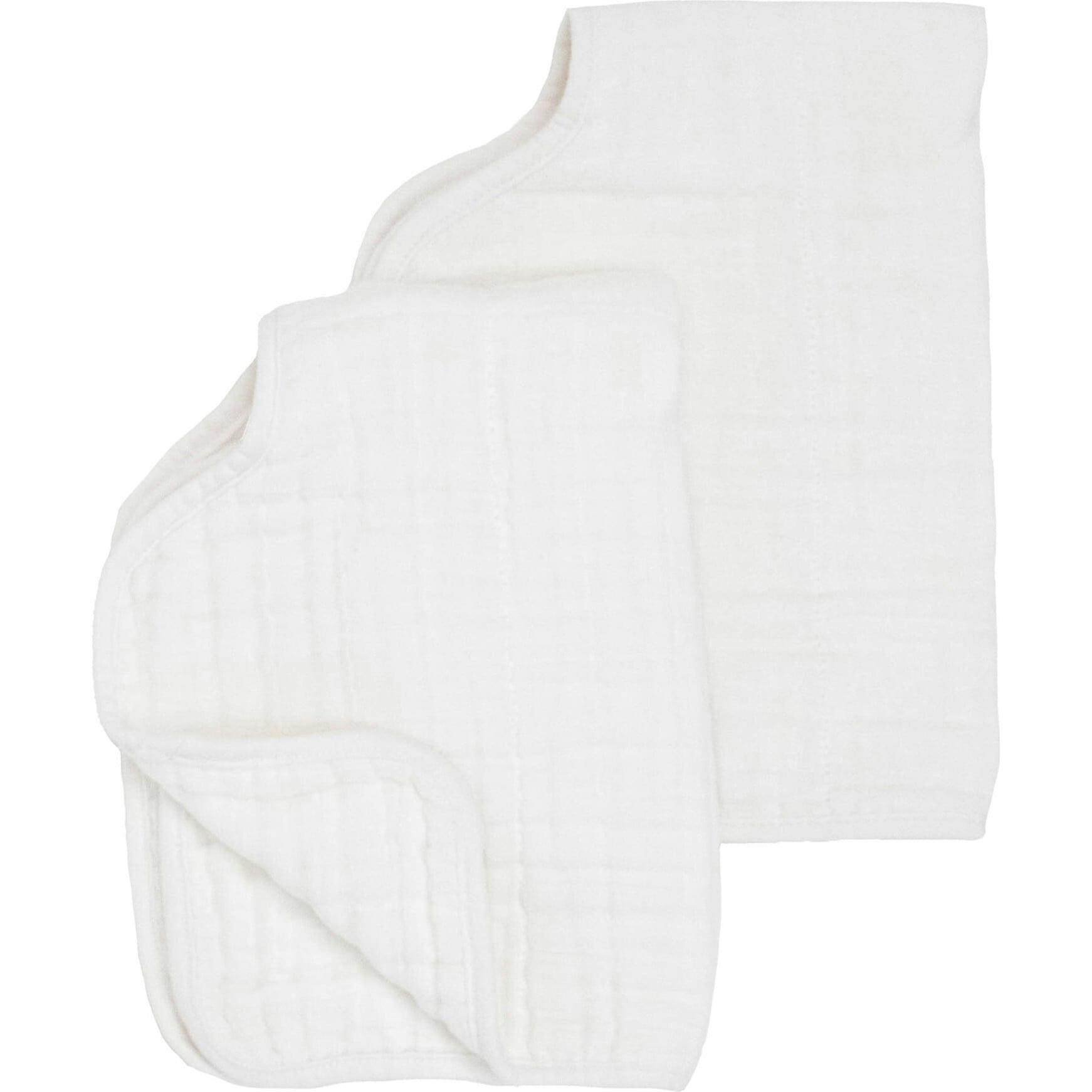 Cotton Muslin Burp Cloth 2 Pack - White