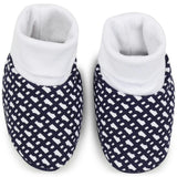 Navy Blue Hat and Booties Set