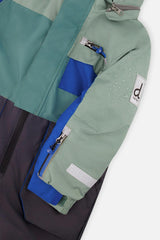 Kids One Piece Play Snowsuit Sage Green And Grey
