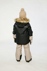 Two Piece Play Snowsuit Black And Beige