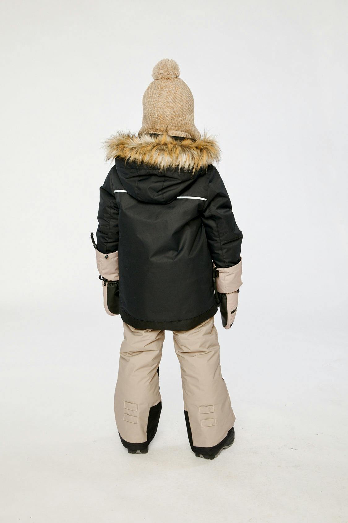 Two Piece Play Snowsuit Black And Beige
