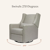 Kiwi Electronic Recliner and Swivel Glider with USB port in Performance Grey Eco-Weave