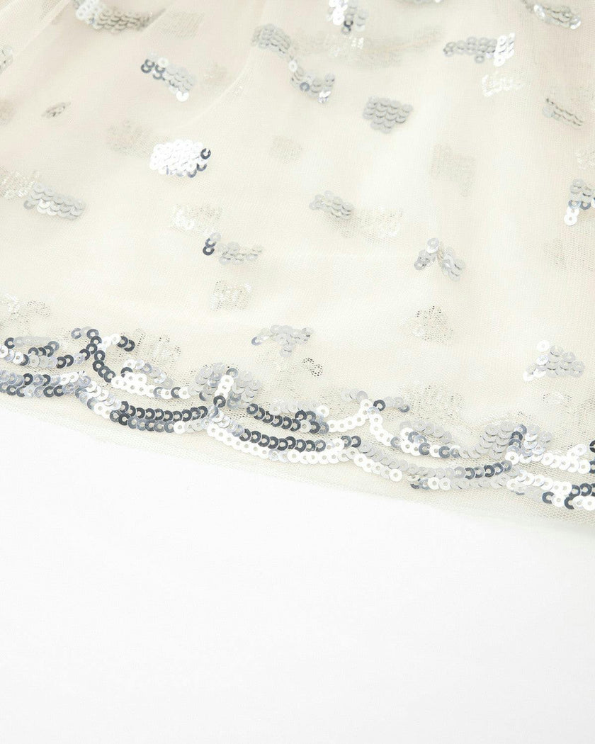 Tabitha Sequin Maxi Dress, Crème