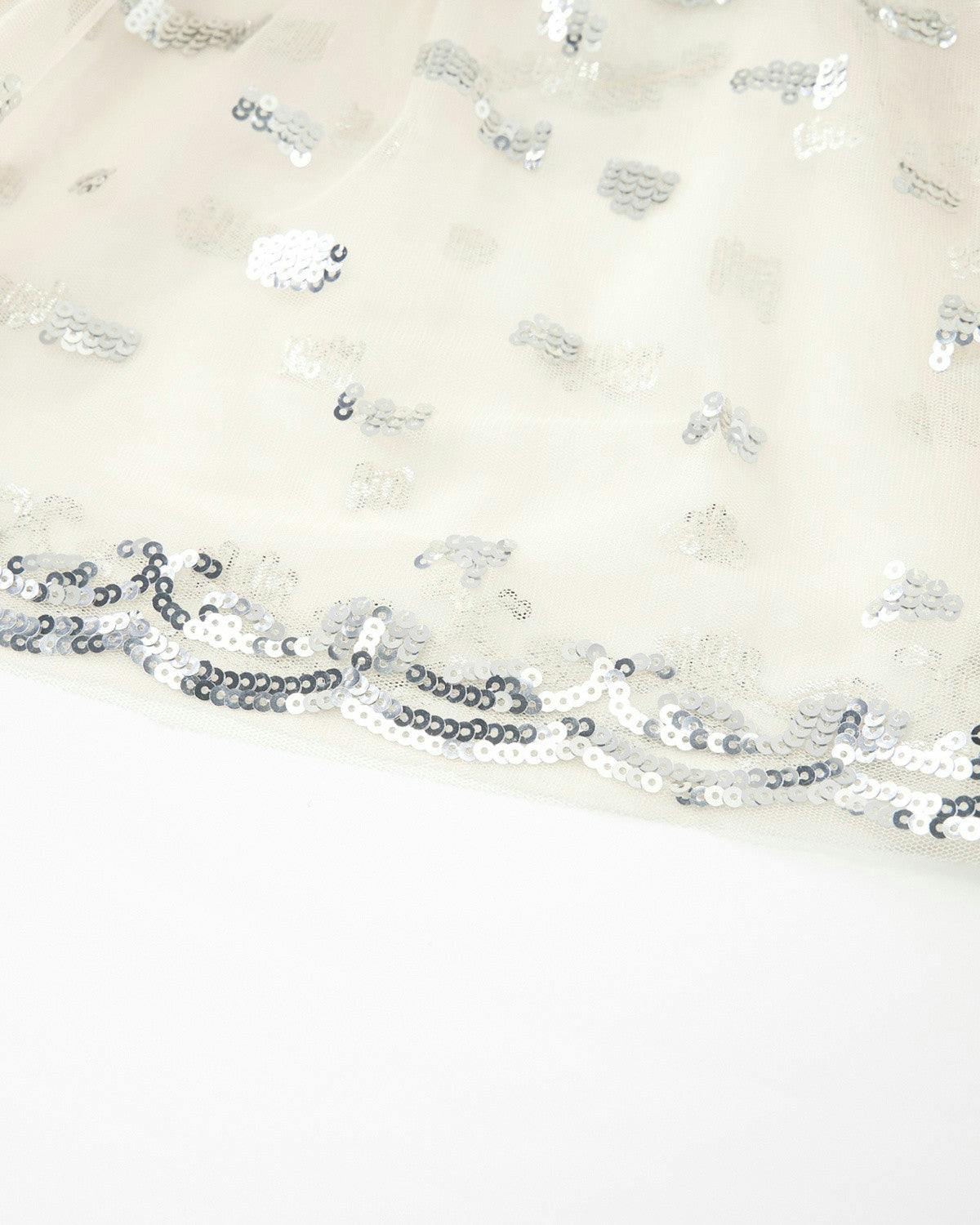 Tabitha Sequin Maxi Dress, Crème
