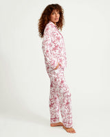 Women's Pima Pajama Set in Red Timeless Toile