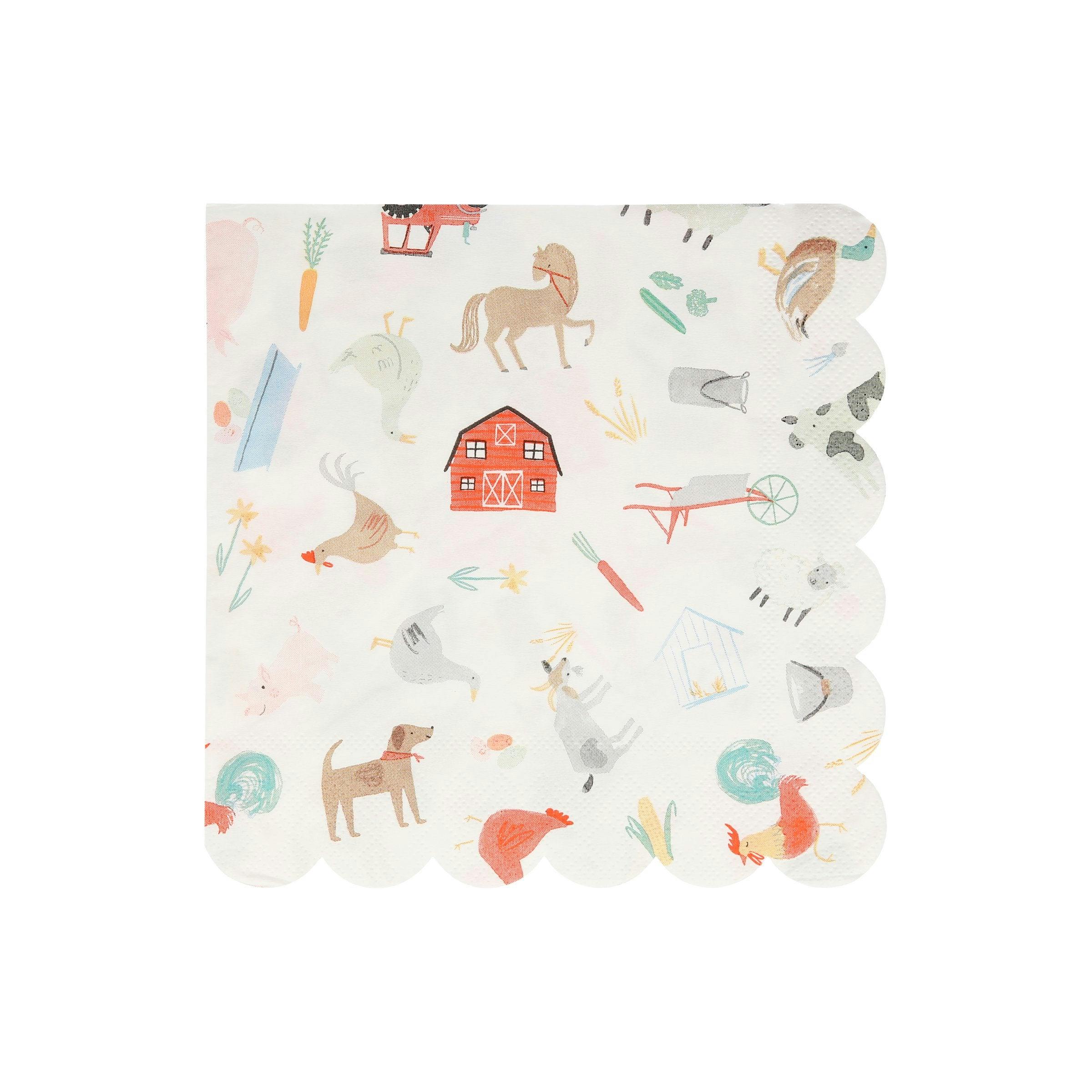 On the Farm Large Napkins