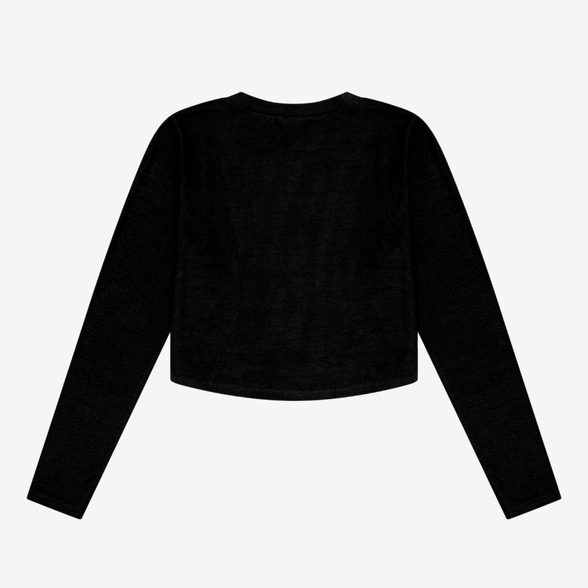 Tenly Rayon Rib Curved Hem L/S Top