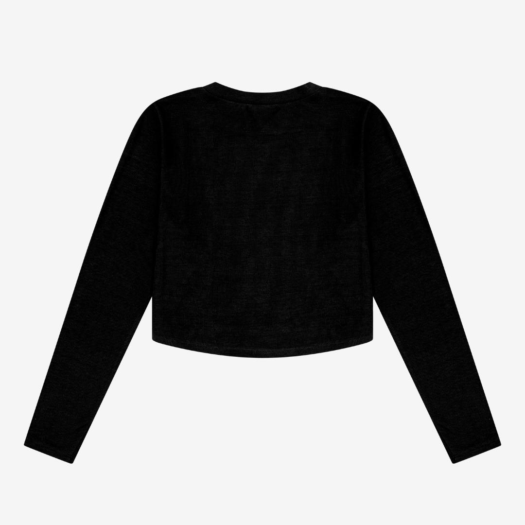 Tenly Rayon Rib Curved Hem L/S Top
