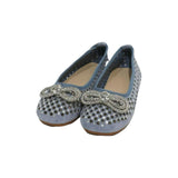 Blue Sparkle Bow Ballet Flat